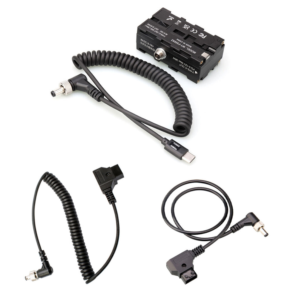 DigitalFoto Dual-Side NP-F Dummy Battery with 5525 Locking Input (NPF3-SE) Box Content