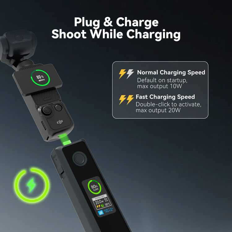 PBH-3FLASH Battery Handle With Colour LDC Monitor for the DJI OSMO POCKET 3