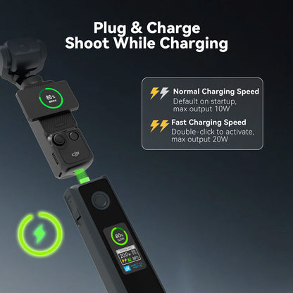 PBH-3FLASH Battery Handle With Colour LDC Monitor for the DJI OSMO POCKET 3
