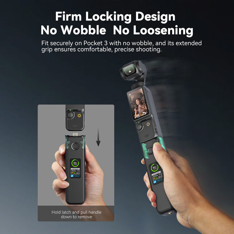 PBH-3FLASH Battery Handle With Colour LDC Monitor for the DJI OSMO POCKET 3