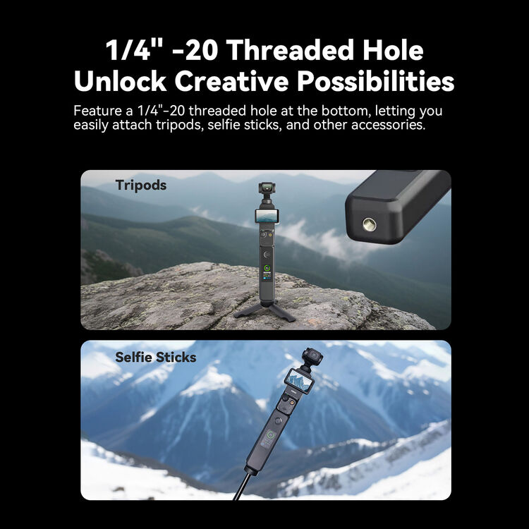 PBH-3FLASH Battery Handle With Colour LDC Monitor for the DJI OSMO POCKET 3