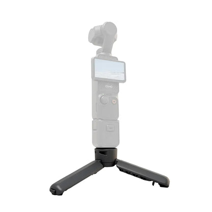 Action camera with a tripod attachment on a white background