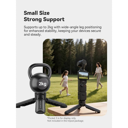 One-Touch Auto Open Mini Tripod 1/4in Mount 2kg Support