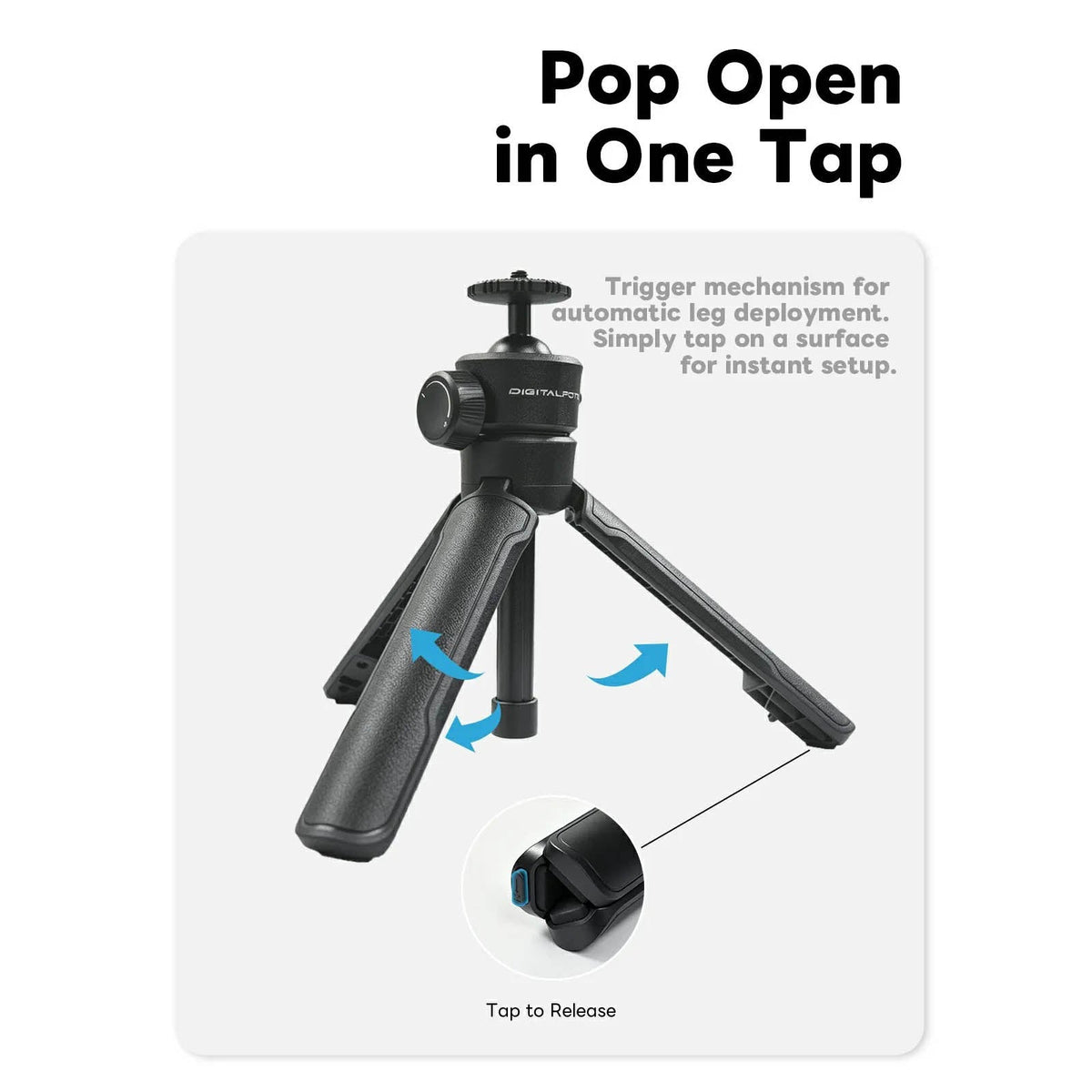 Pop Open Mini Tripod Selfie Stick with MagSafe Mount