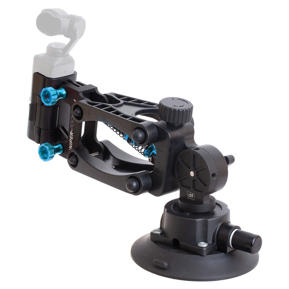 DigitalFoto Z-Axis Car Damping Spring Arm for DJI Osmo Pocket 3 Rear View Extended with Gimbal Attached