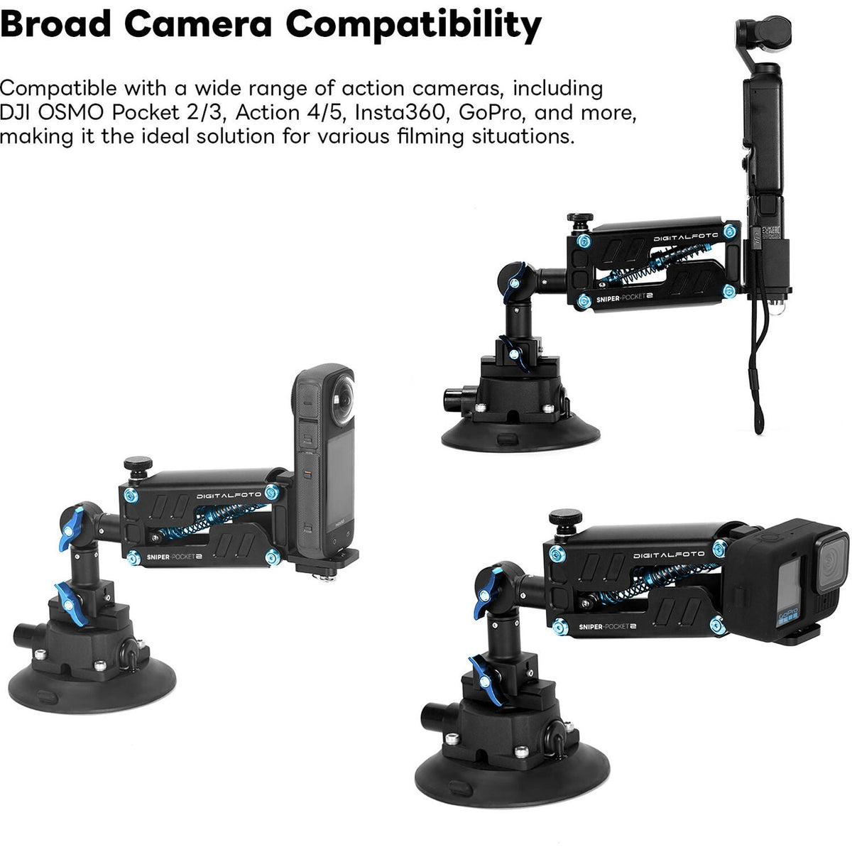 Z-Axis Car Damping Spring Arm for Action Camera OSMO POCKET