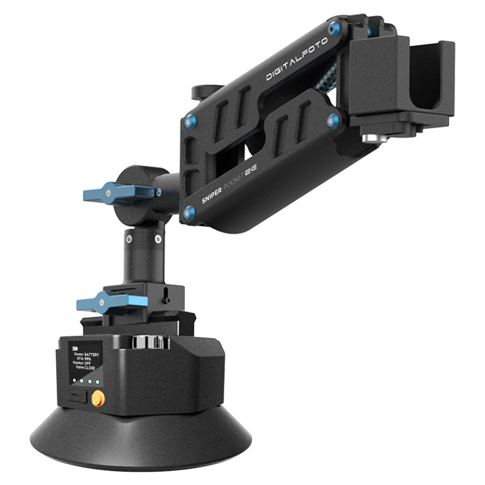 DigitalFoto SNIPER-POCKET2E Z-Axis Car Mount with Electric Suction Cup Front View