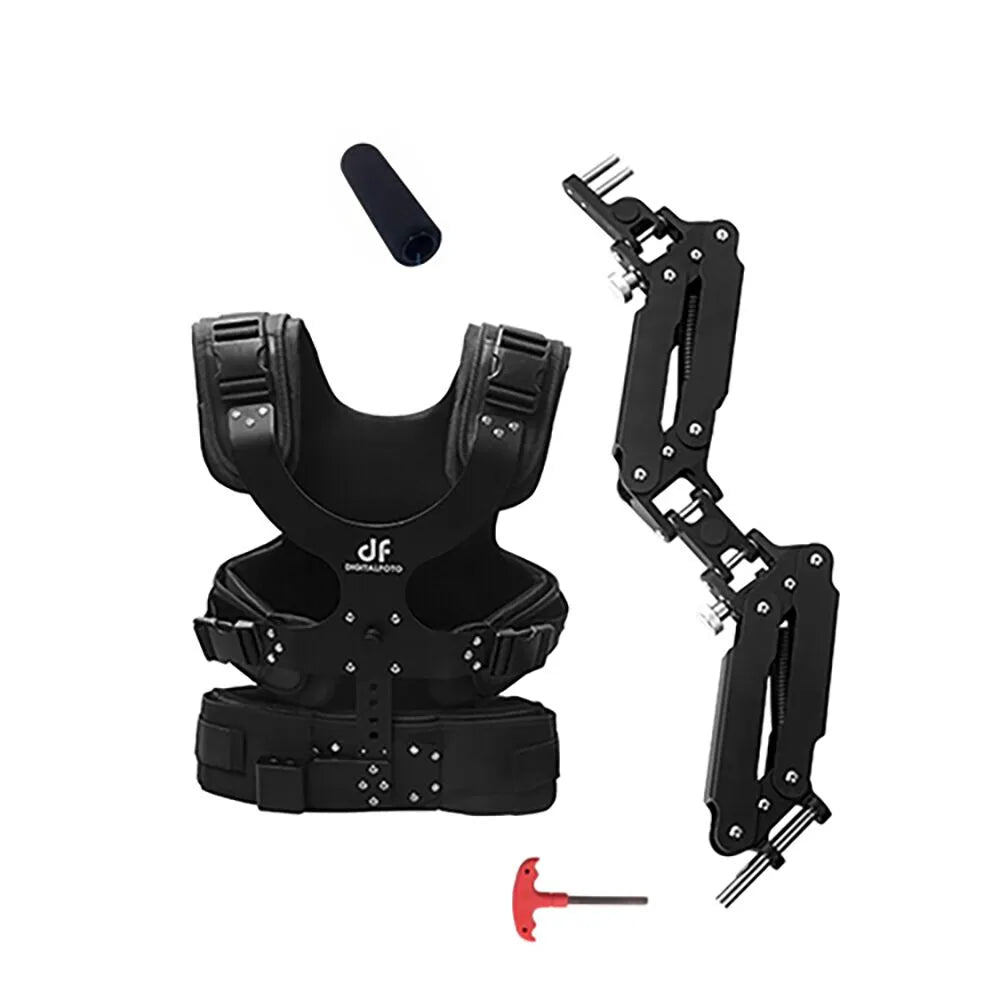 DigitalFoto THANOS PROC3II Black camera vest and arm stabiliser on a white background