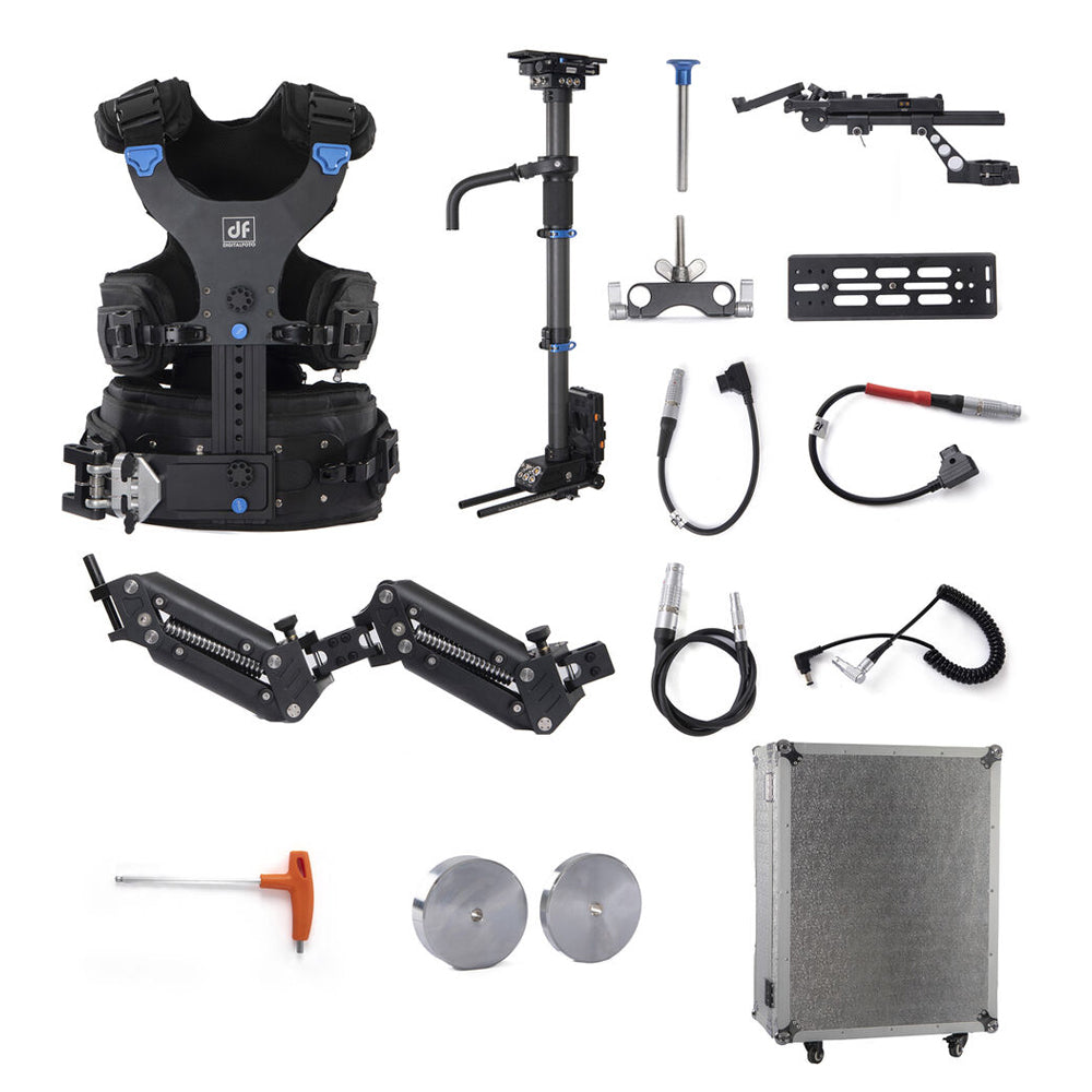 DigitalFoto THANOS-PROCINE Stabilizer System with Vest & Carbon Fibre Sled (V-Mount) Box Content