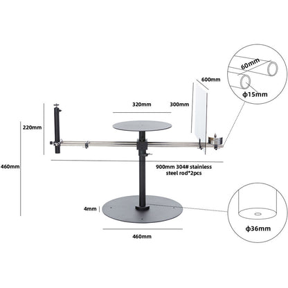 DigitalFoto V360 360Ã‚Â° Rotating Video Camera Measurements