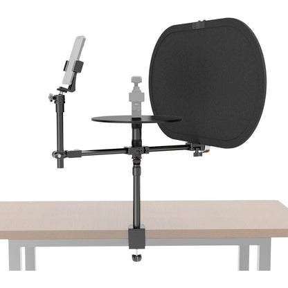 DigitalFoto Mini Manual 360° Rotating Spinning Platform with Table Clamp Example SEt-Up
