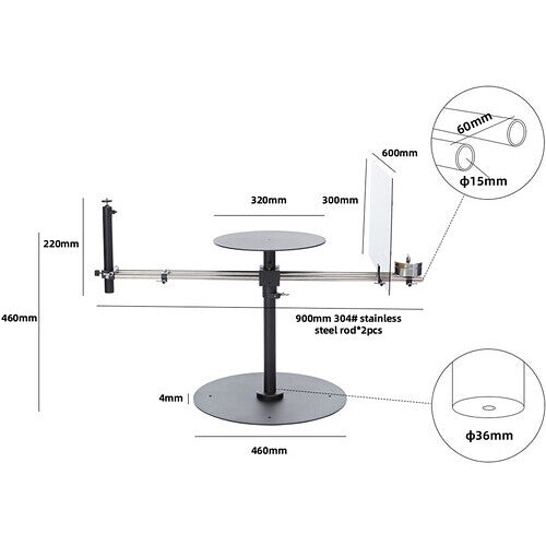 V360S 360Â° Rotating Video Camera Platform Rig With Dolly