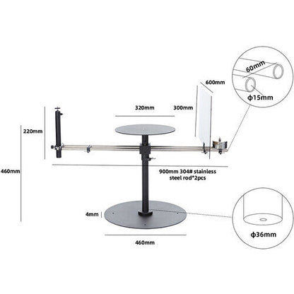 V360S 360Â° Rotating Video Camera Platform Rig With Dolly