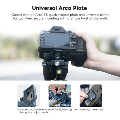 DigitalFoto VH-1AS  Foldable Vertical L-Bracket With Arca-Swiss Plate