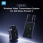 Wireless video transmission system for DJI Osmo Pocket 3 with DigitalFoto branding on a dark background.
