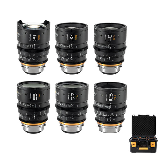 Set of 6 APO Cambrian Prime PL-Mount Cine Lenses 