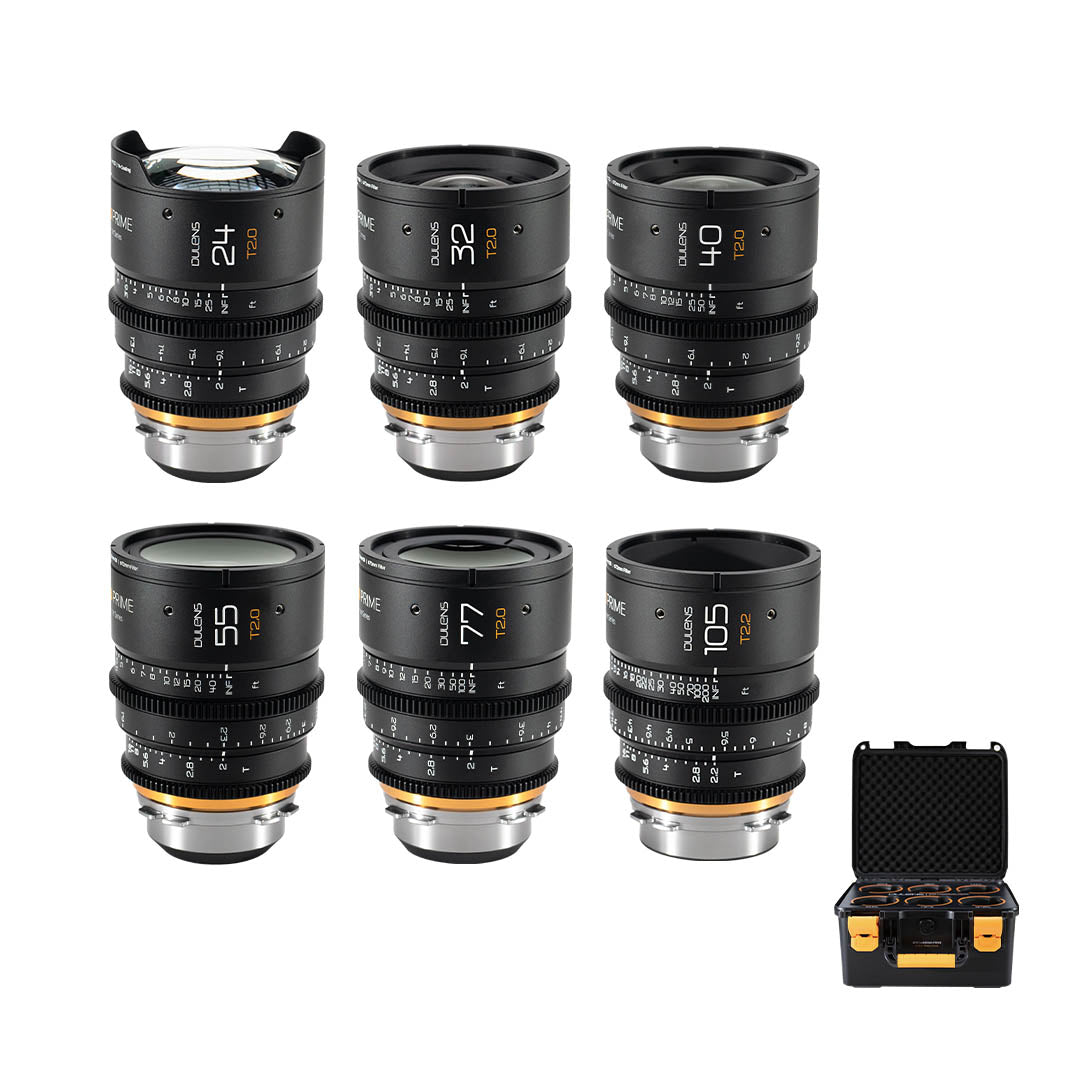 Set of 6 APO Cambrian Prime PL-Mount Cine Lenses 