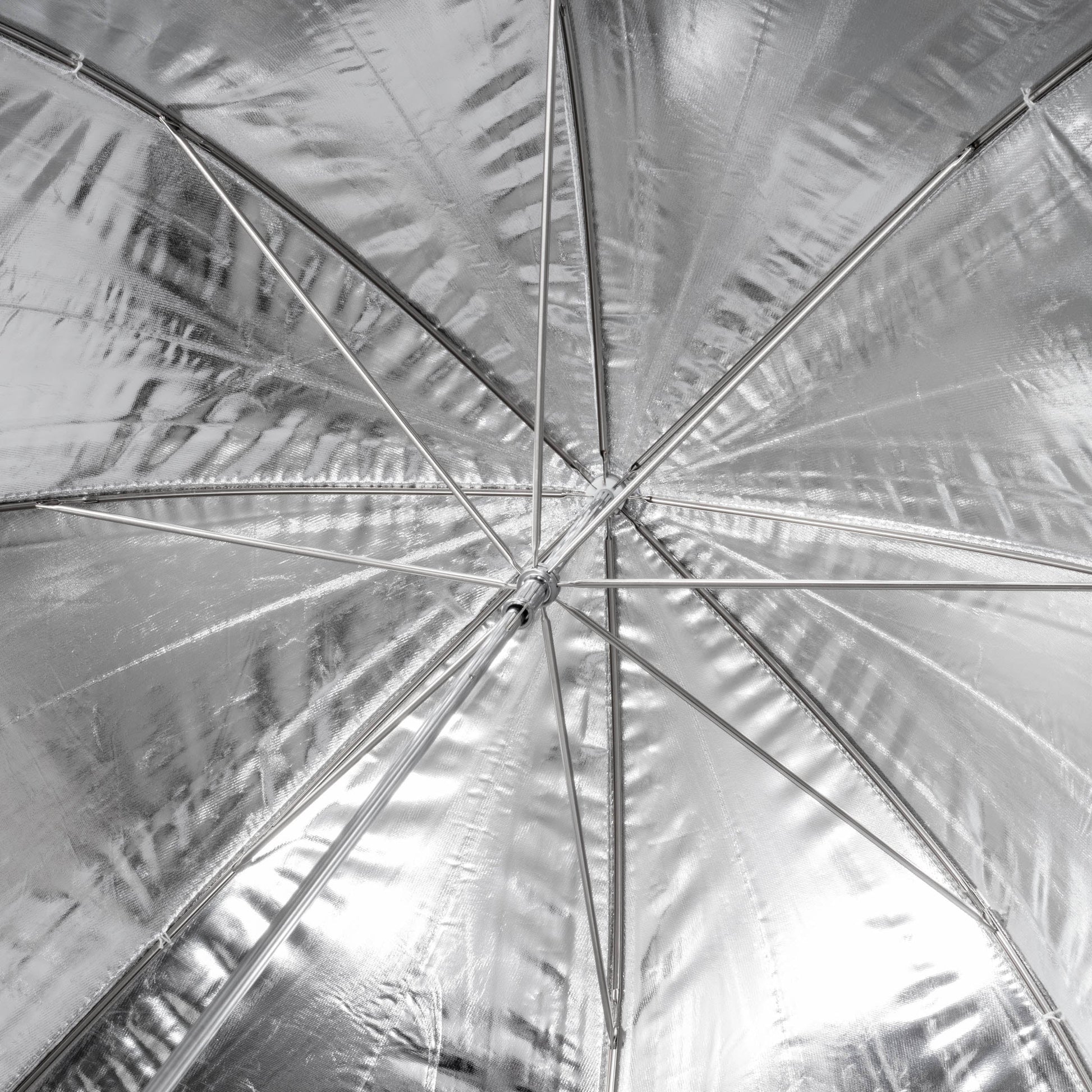 PiXAPRO 40" (101.6cm) Black/Silver Reflective Bounce Umbrella (Close up Of Interior Surface)
