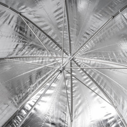 PiXAPRO 40" (101.6cm) Black/Silver Reflective Bounce Umbrella (Close up Of Interior Surface)