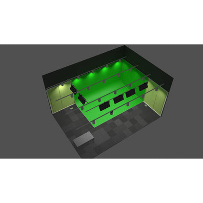 Large Commercial Chromakey Green Fabric Skin for the EasiFrame Portable Cyclorama System  (SPECIAL ORDER)