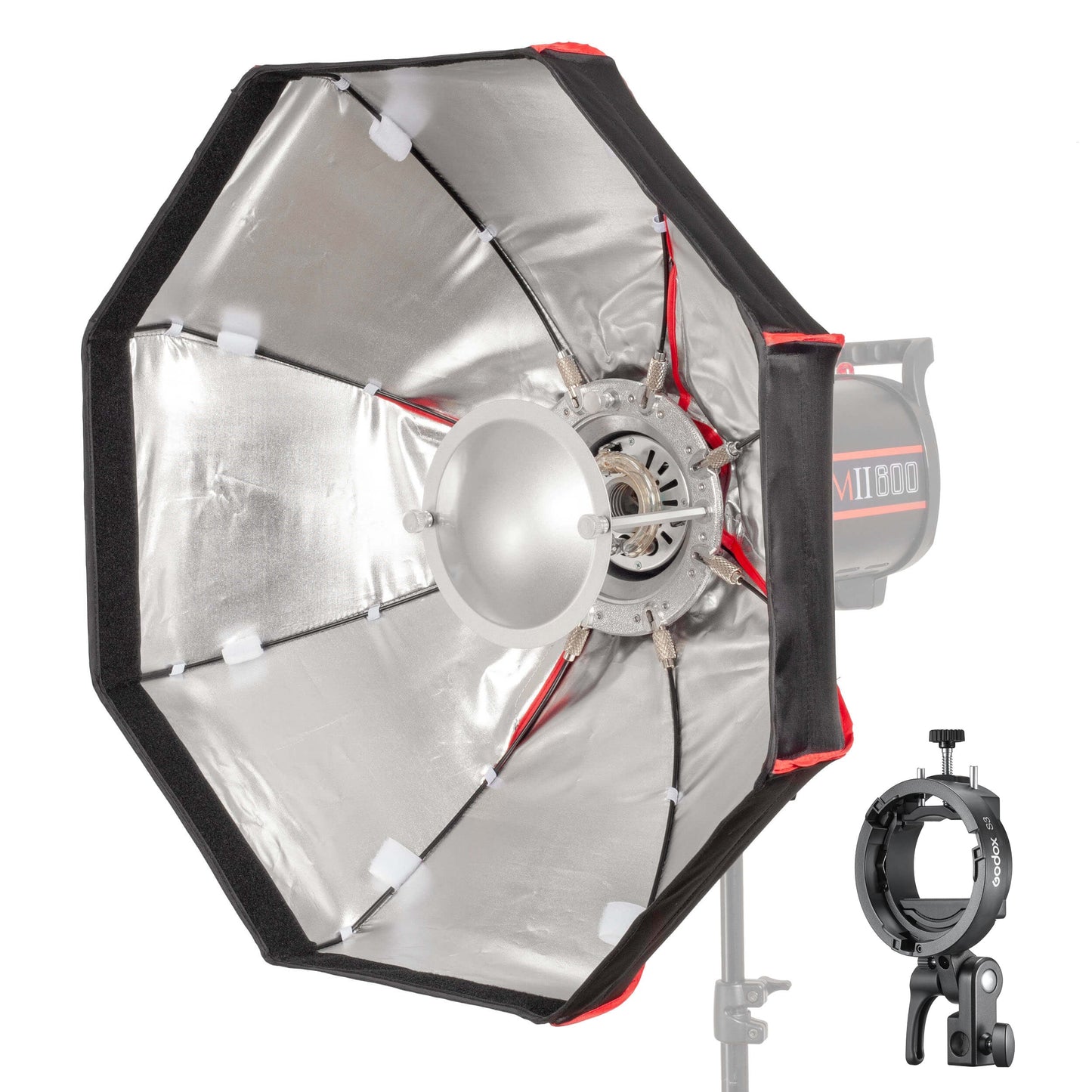 60cm (23.6") Foldable Silver Beauty Dish/Softbox with S3 Smart BRacket