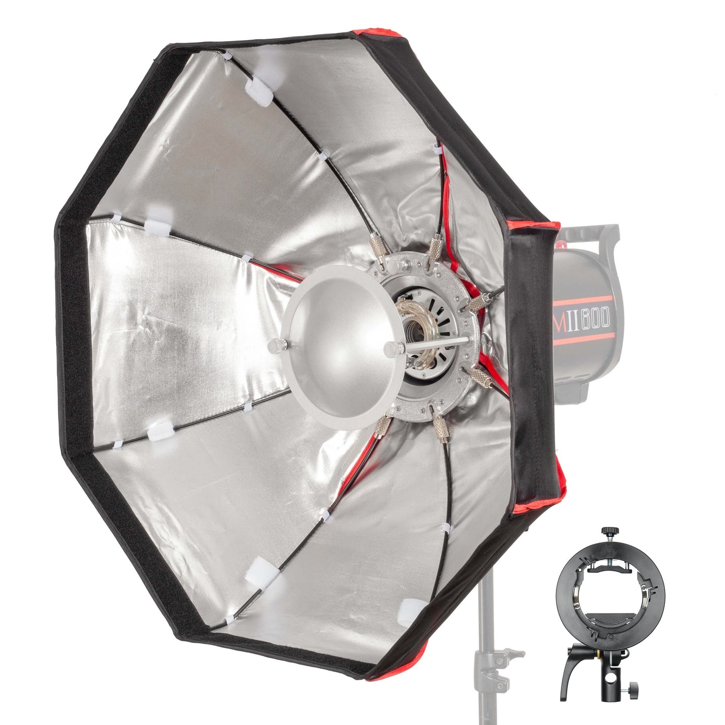 60cm (23.6") Foldable Silver Beauty Dish/Softbox S-Type Smart Bracket