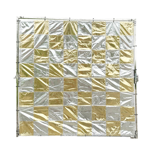 PixaPro Silver/Gold Large Checkerboard Fabric for Butterfly Frame