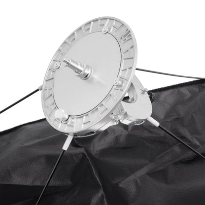 The Pixapro 60x150cm Flatpak Eyelighter Close up of 5/8" Stud mount with mecahnism half-collapsed