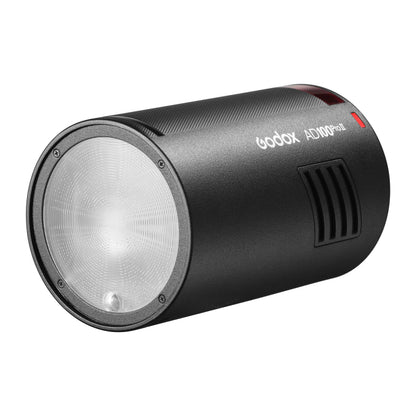 Godox AD100ProII Compact 100Ws Studio Strobe (Three-Quarter Front View - Without AD-E2 Mount Adapter)