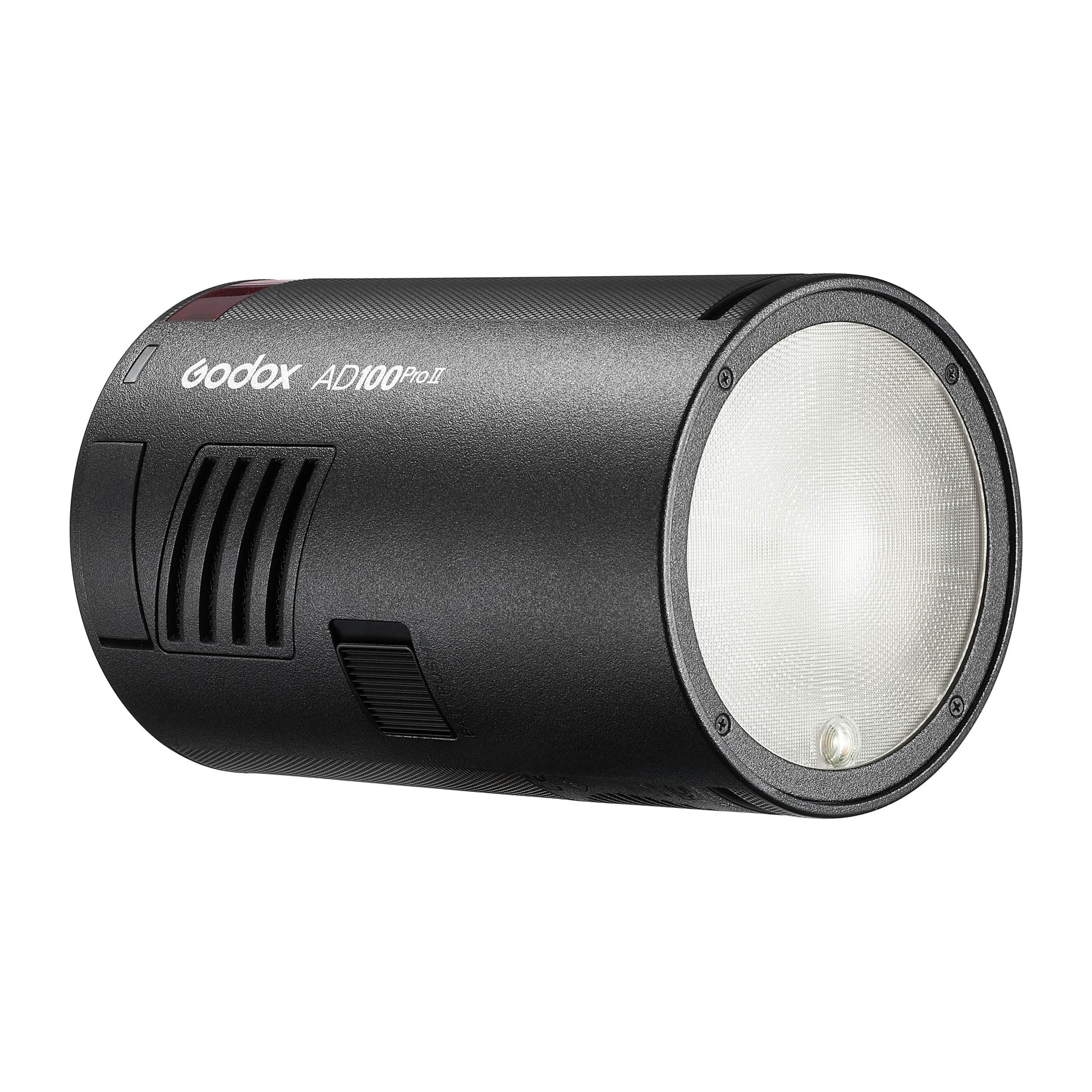 Godox AD100ProII Compact 100Ws Studio Strobe (Three-Quarter Front View - Without AD-E2 Mount Adapter)