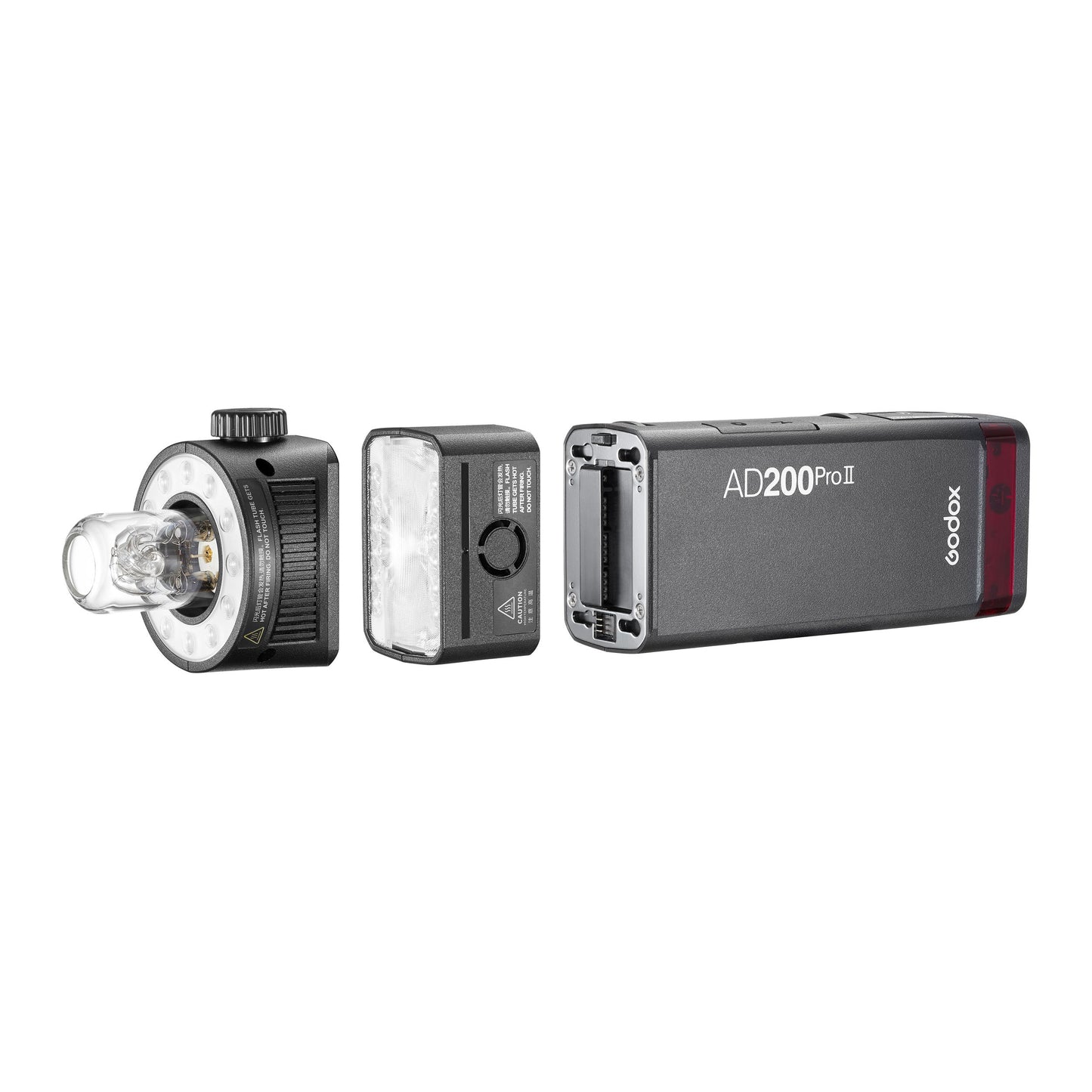 Godox AD200ProII with Bare bulb and rectangular heads