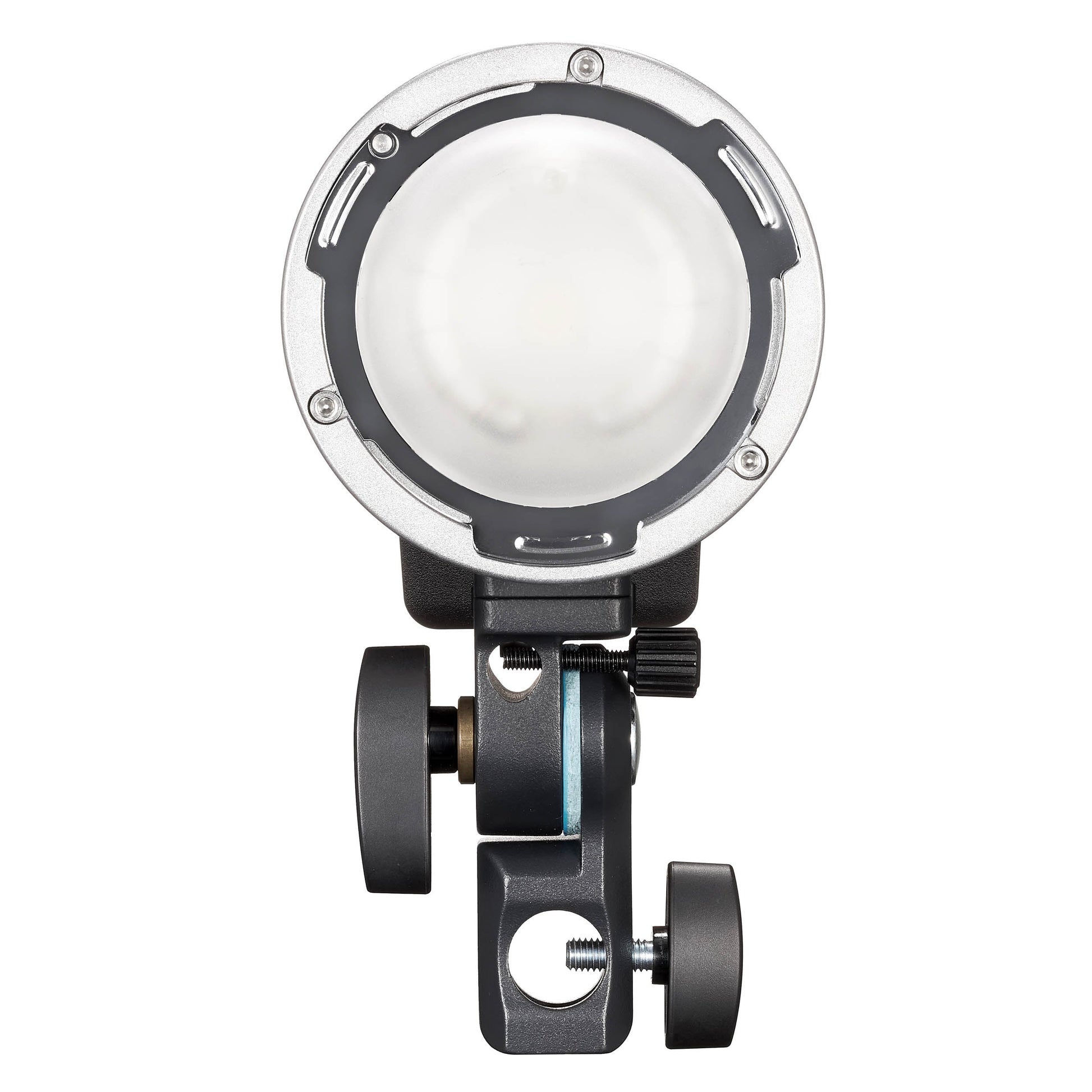 The Godox AD300proII Portable Battery Flash (Front View with No Reflector)