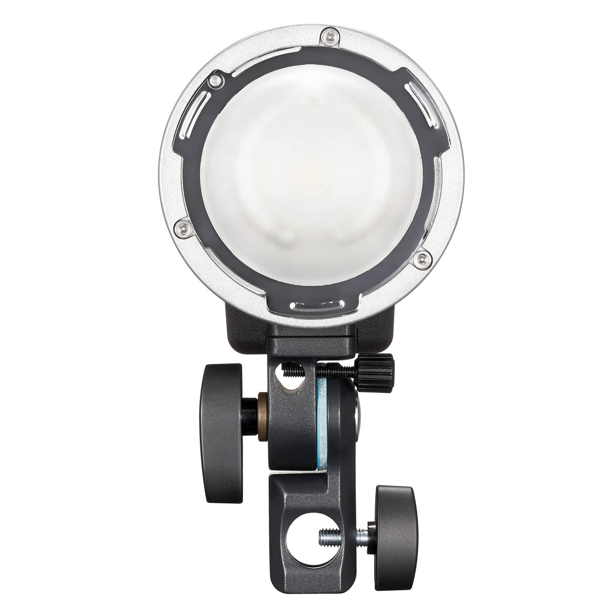 The Godox AD300proII Portable Battery Flash (Front View with No Reflector)