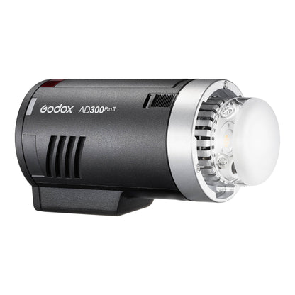 The Godox AD300proII Portable Battery Flash With No Reflector