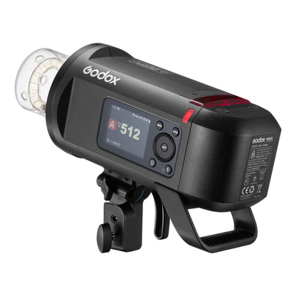 Godox AD600ProII rear view of battery, without reflector