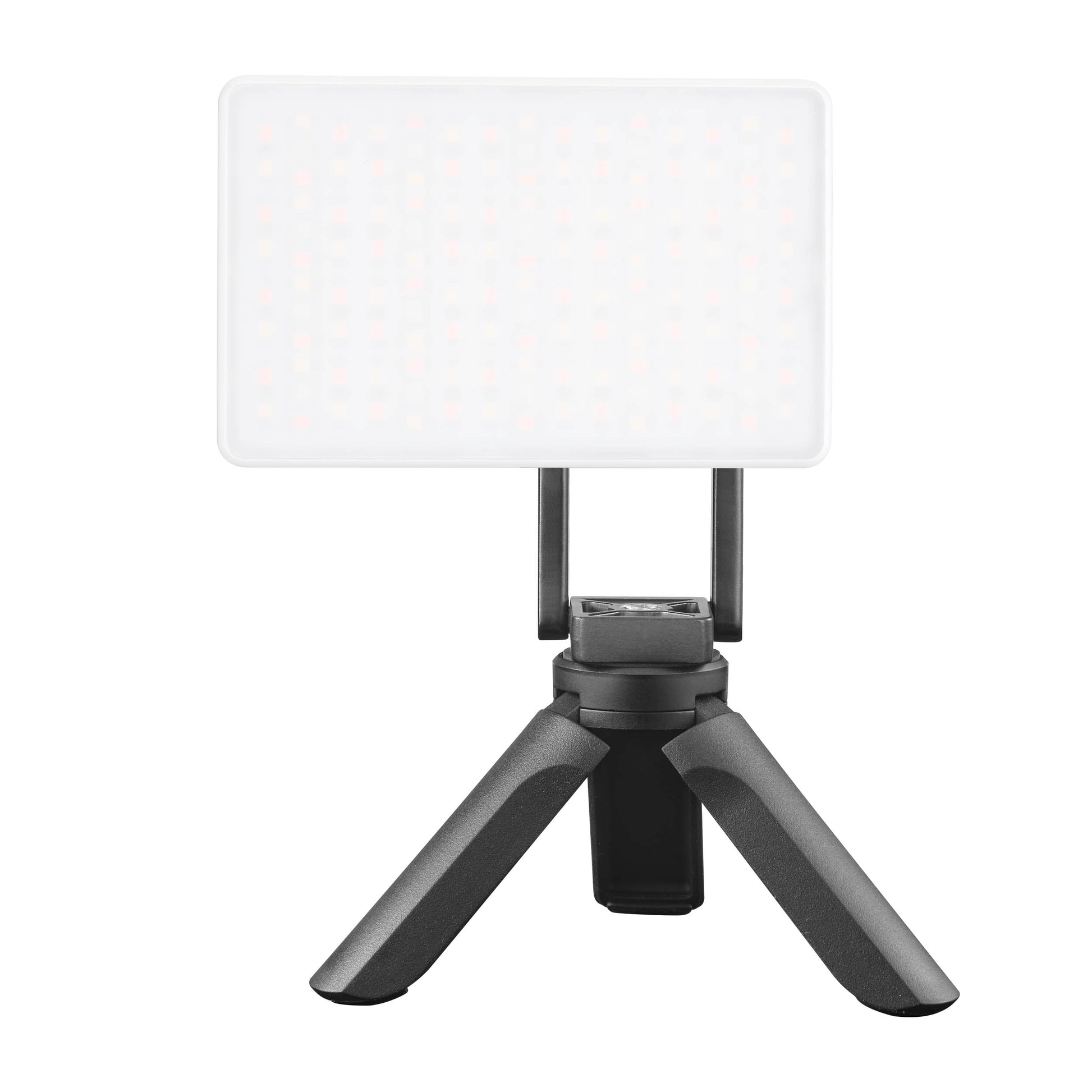 Godox AM01 Magnetic Bracket  mounted to the included mini tripod with an MA5R RGB LED panel attached