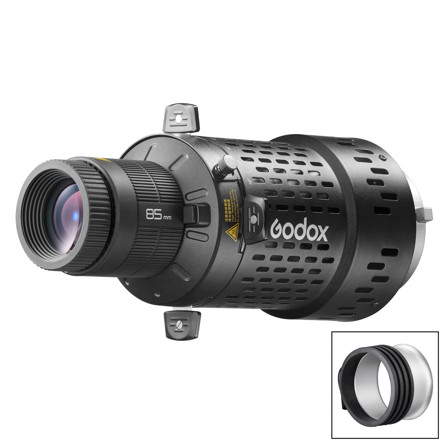 BFP Bowens S-Type-Fitting Interchangeable Lens Projection Attachment with 85mm Lens Optic For Flash