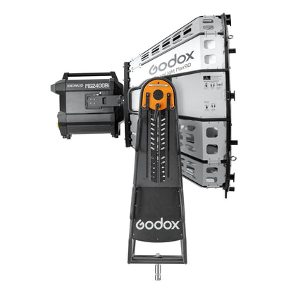 Godox BeamLight Max90 Cinema-Grade parallel-Beam Reflector with light attached (not included)