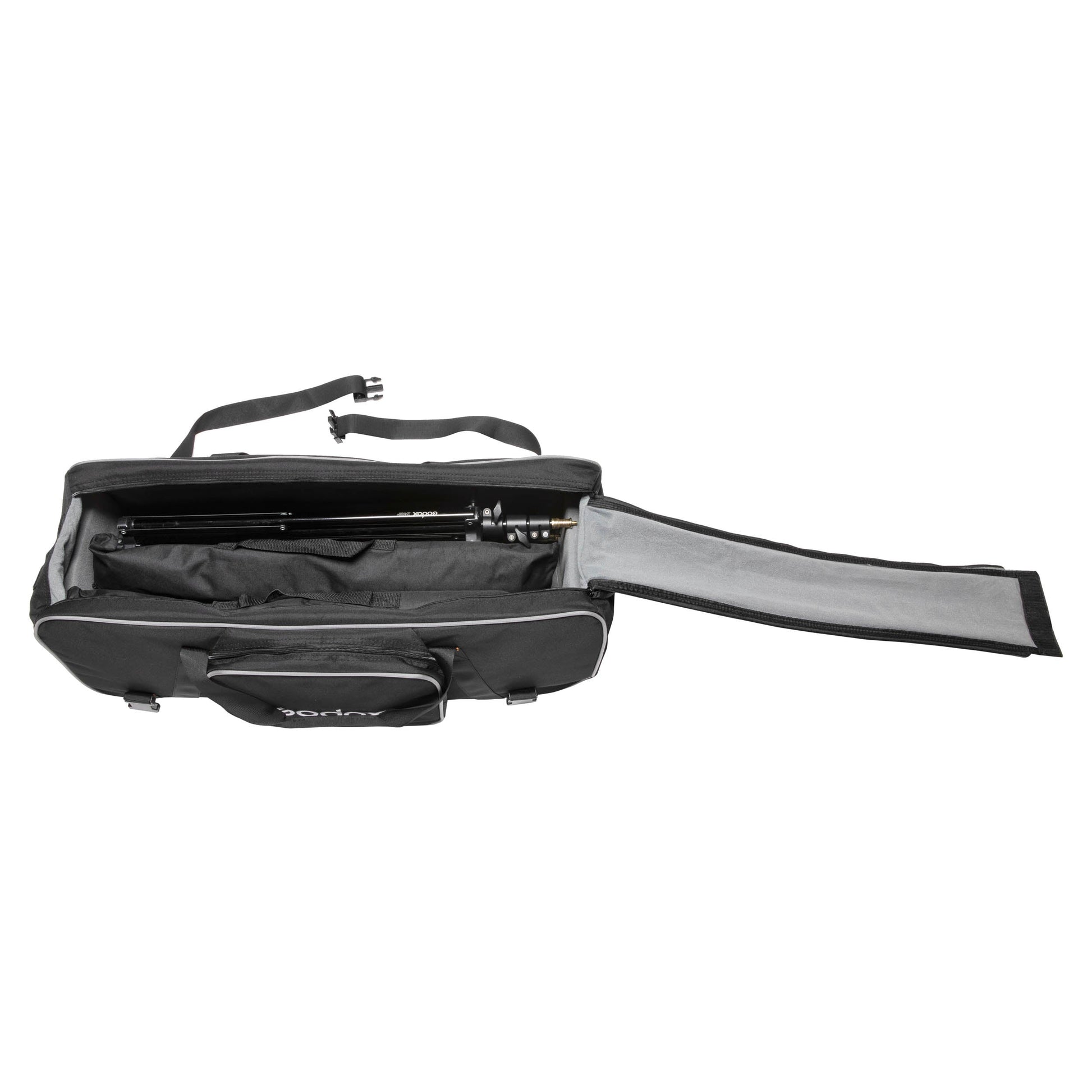 GODOX CB-05 Lighting Kit Bag  (Top View - Open with items inside)