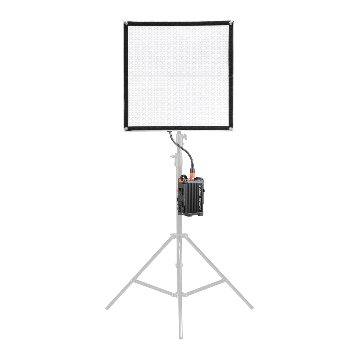 Godox F200R-K2 2'x2' IP54 Ultra-Thin Flat Panel LED Light Mat Box Content Mounted to a C-Stand