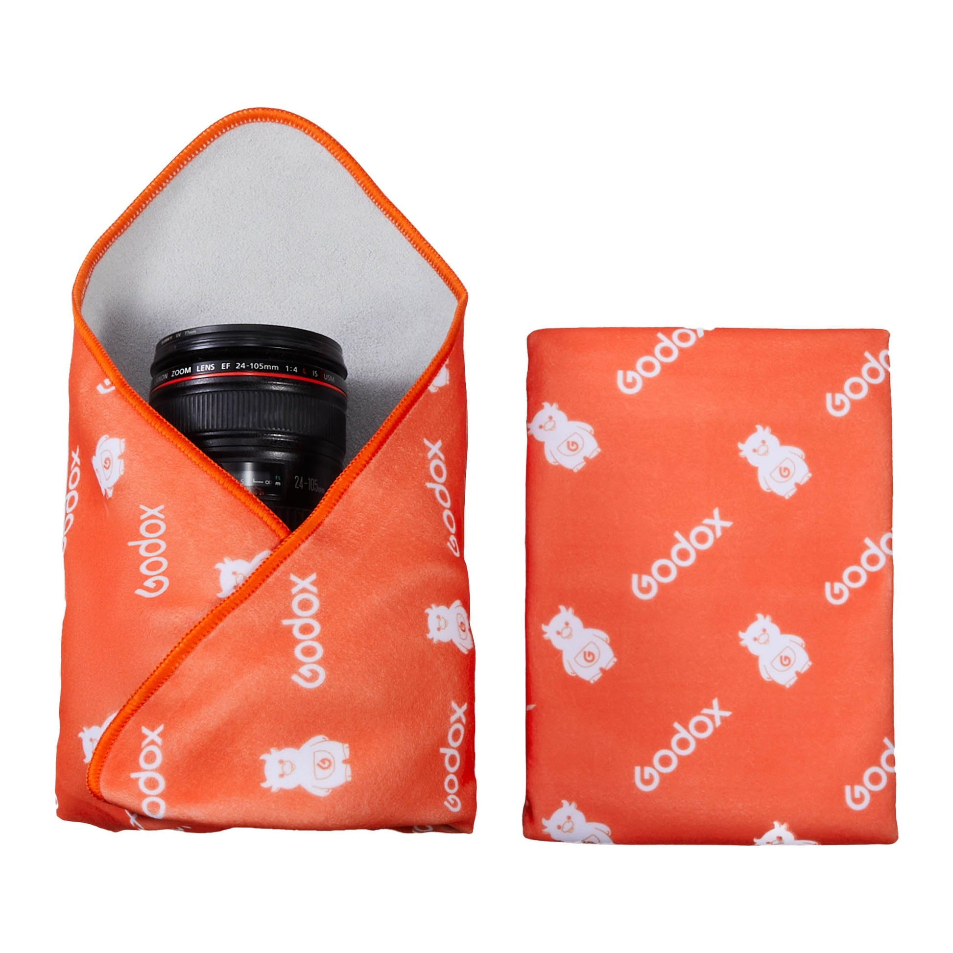  Godox GC01 Magic Wrap  being used to wrap a camera lens
