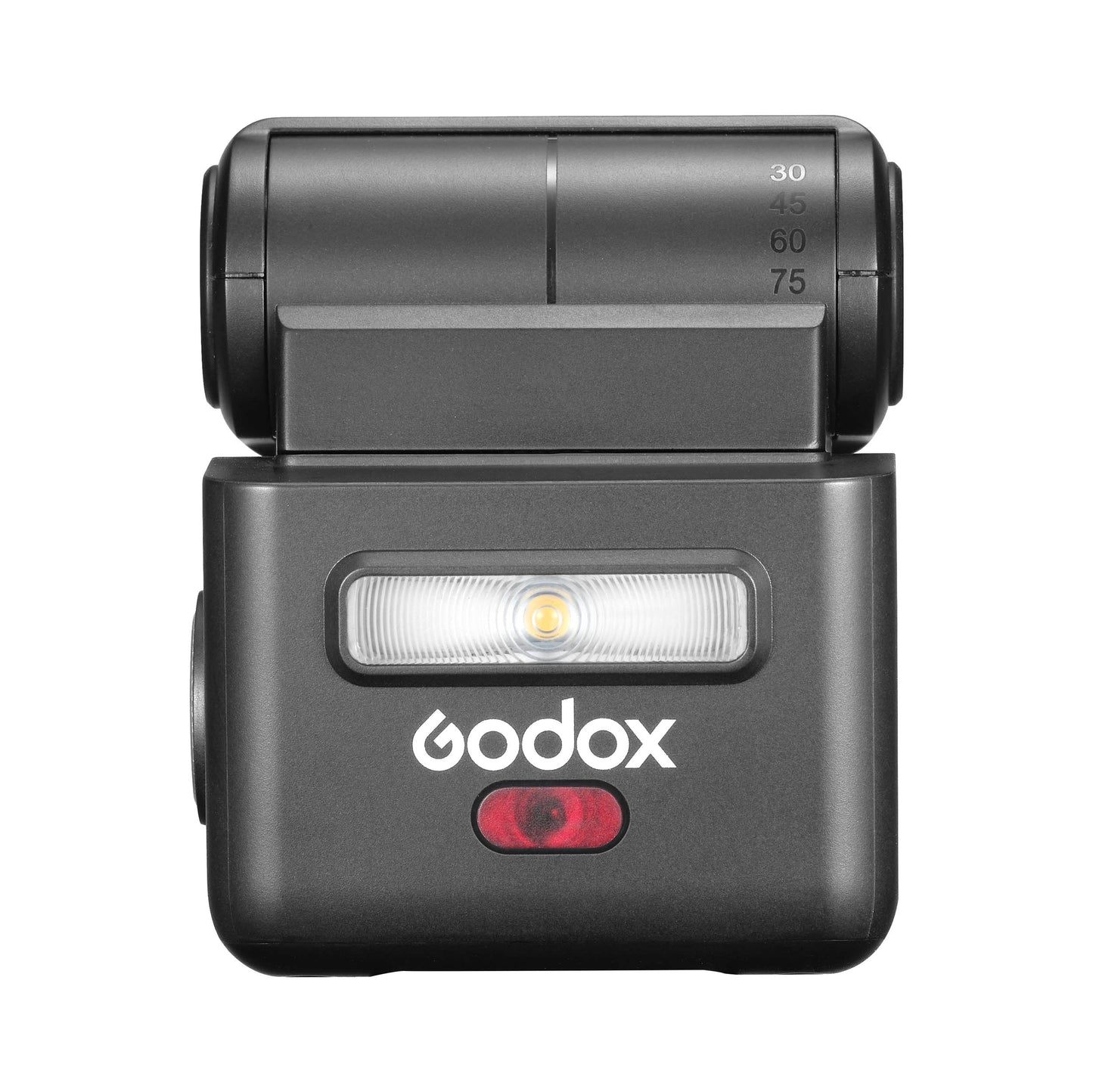Godox  iT32 Modular Camera Flash  On a White Background Front View, With Flash Head Rotated Backward)