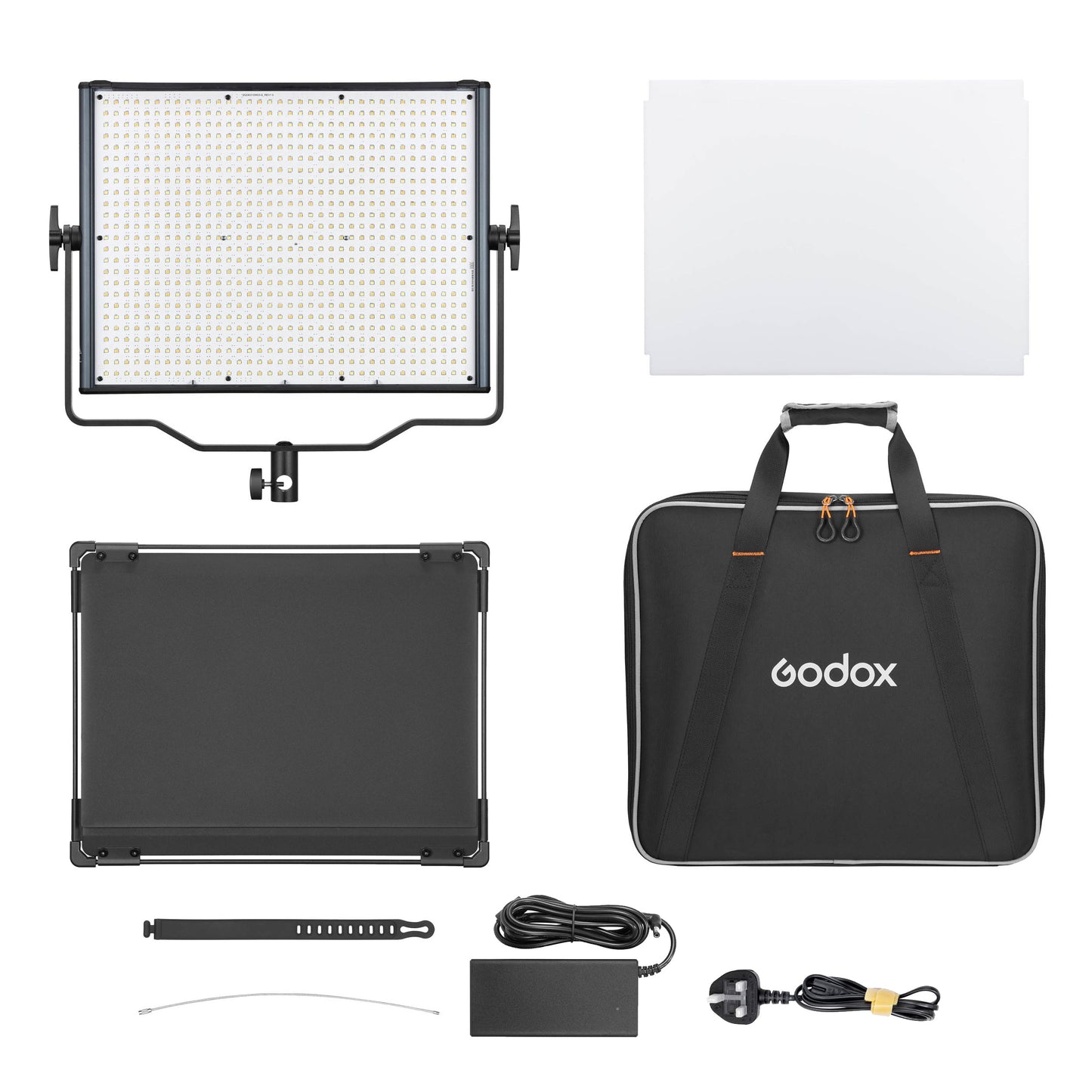 LDX100Bi Bi-Colour LED Square Panel Light & BD-100 Barndoor