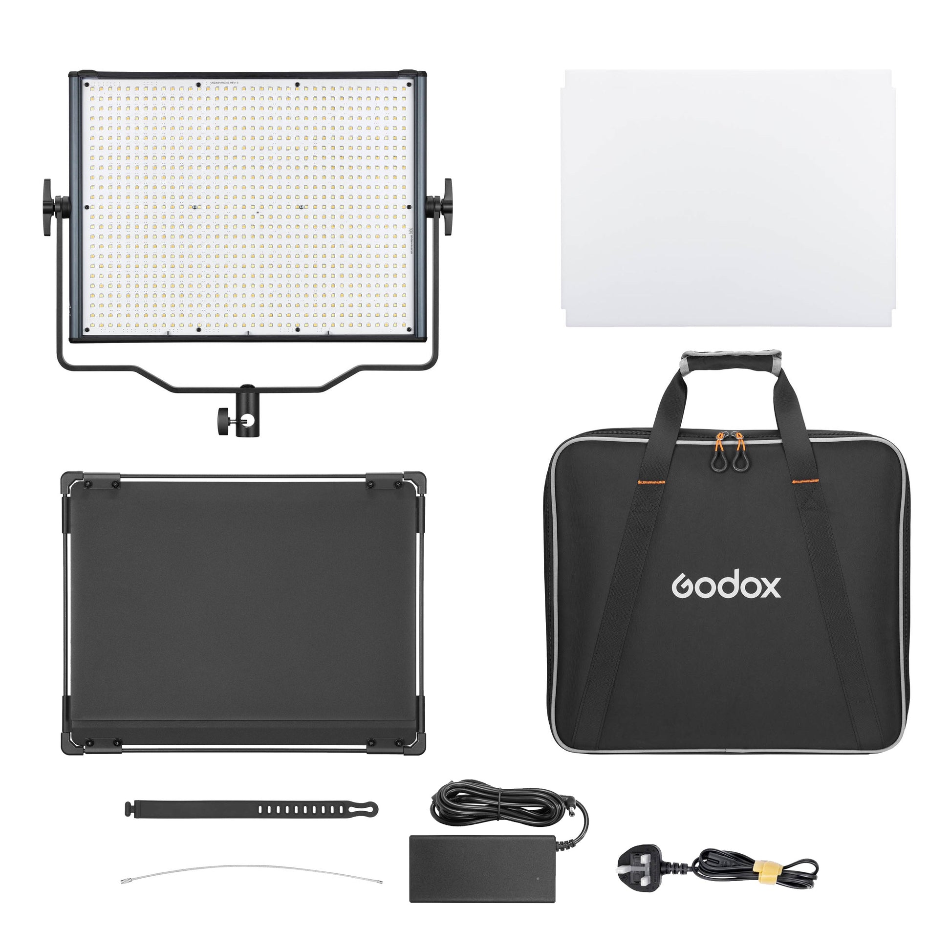 LDX100Bi Bi-Colour LED Square Panel Light & BD-100 Barndoor
