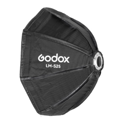 GODOX  LM-S25 Octagonal Softbox For The LUX Master Retro Flash (Three-Quarter Back View)