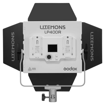 Godox Litemons LP400R RGB LED Panel With Barn Doors (Back View)