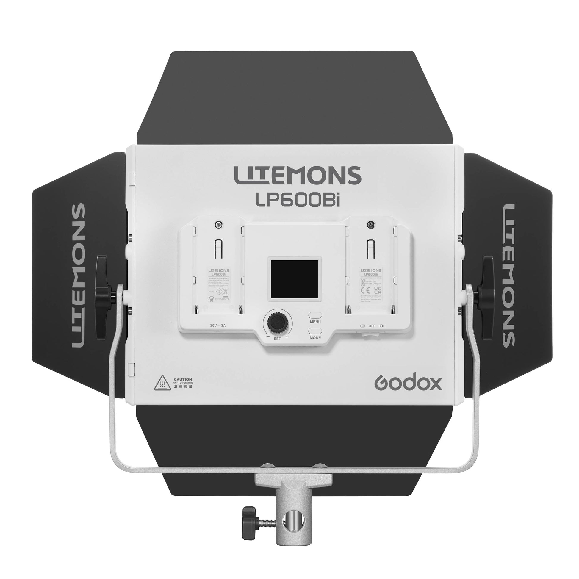 Godox LP600Bi B-Colour LED Panel With Barn Doors (Back View)