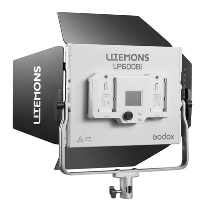 Godox LP600Bi B-Colour LED Panel With Barn Doors (Back View)