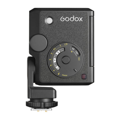 Godox Lux Junior II flash in its vertical position shown on a clean white background (Right Side View)