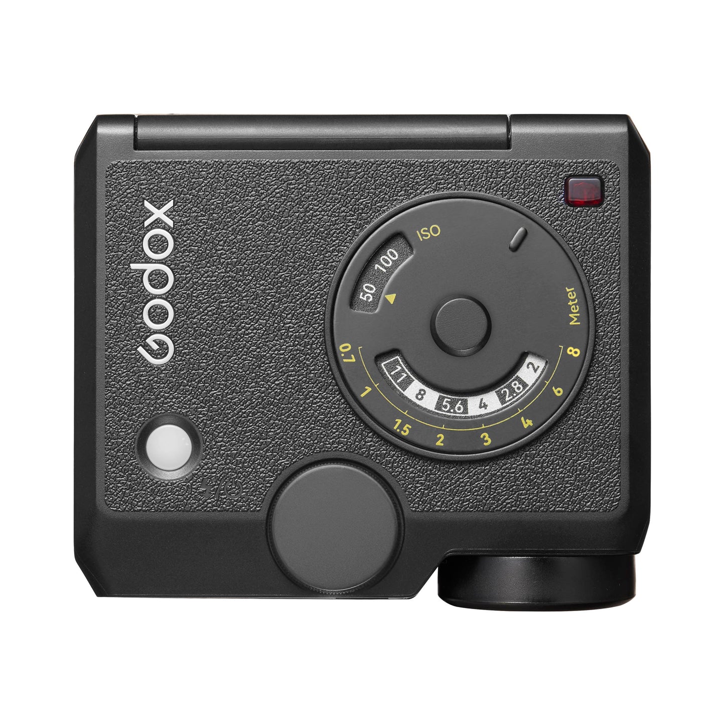 Godox Lux Junior II flash shown on a clean white background (Top view)